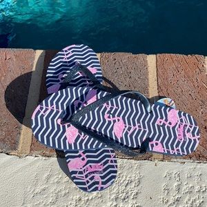 NWT Air Balance flamingo print flip flop